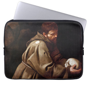 Saint Francis in Prayer - Caravaggio Laptop Sleeve