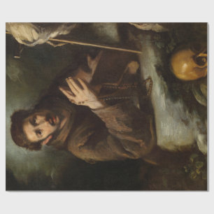 Saint Francis in Prayer (Christian Faith) Wrapping Paper