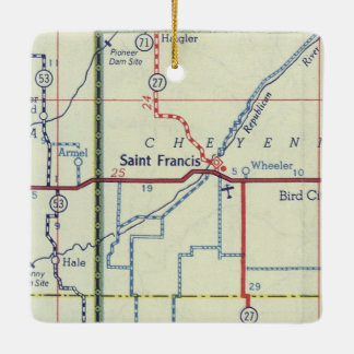Saint Francis Kansas  Ceramic Ornament