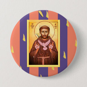 Saint Francis of Assisi 3 Inch Round Button