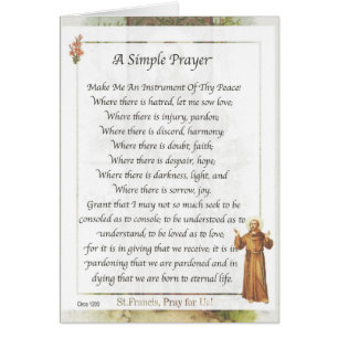 Saint Francis of Assisi A SIMPLE PRAYER for Peace