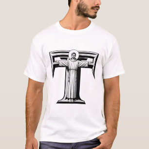 Saint Francis of Assisi as a Franciscan Tau 1 T-Shirt