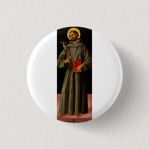 Saint Francis of Assisi by Antoniazzo Romano 1 Inch Round Button