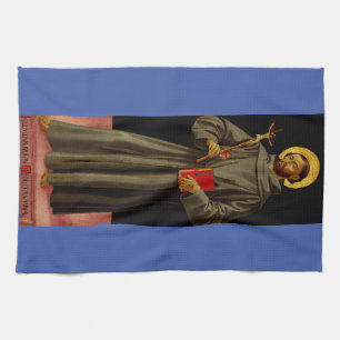 Saint Francis of Assisi by Antoniazzo Romano Kitchen Towel