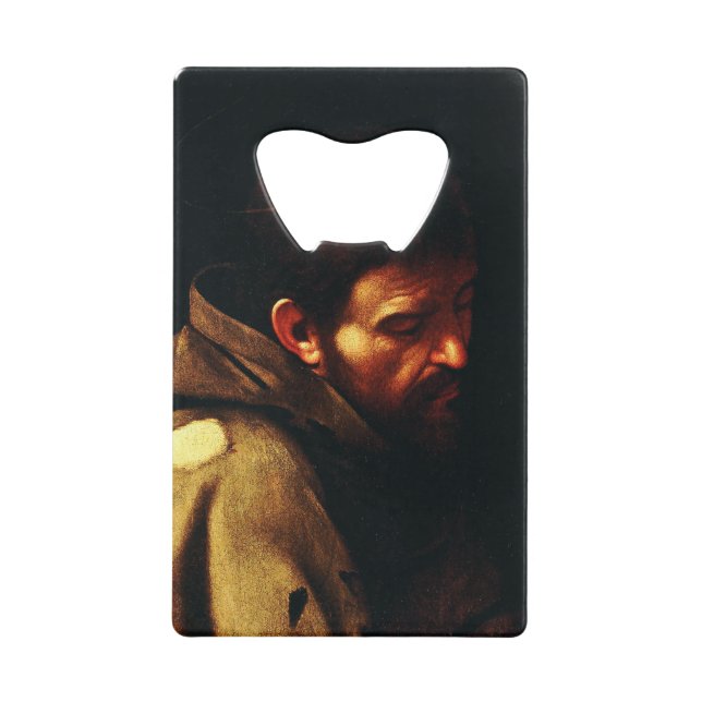 Saint Francis of Assisi by Caravaggio Credit Card Bottle Opener (Front)