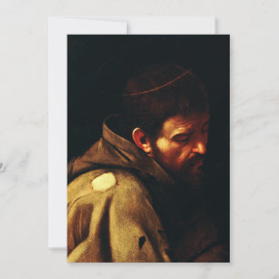 Saint Francis of Assisi by Caravaggio Holiday Card