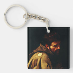 Saint Francis of Assisi by Caravaggio Keychain