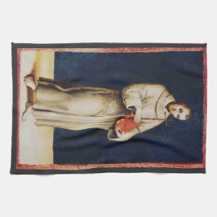 Saint Francis of Assisi by Raphael Renaissance Art Kitchen Towel
