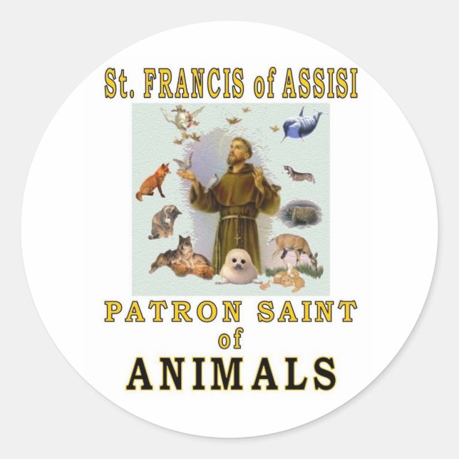 SAINT FRANCIS of ASSISI Classic Round Sticker (Front)