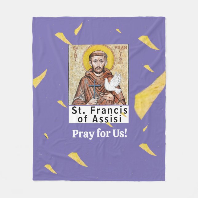 Saint Francis of Assisi Fleece Blanket (Front)