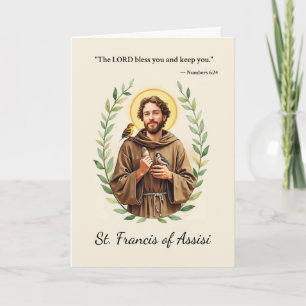 Saint Francis of Assisi God's Peace and Blessings  Card