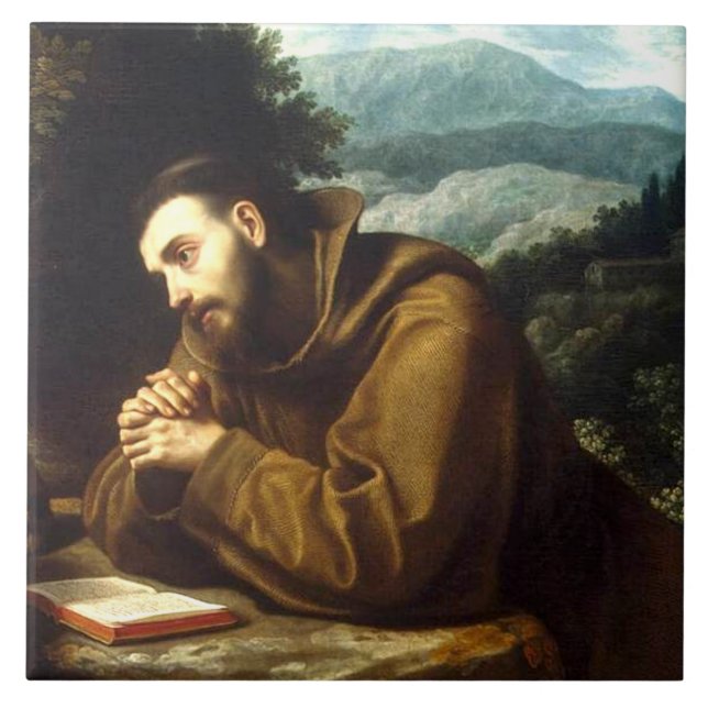 Saint Francis of Assisi Herald of Peace Tile (Front)