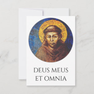 Saint Francis of Assisi Holy Card Pater Noster