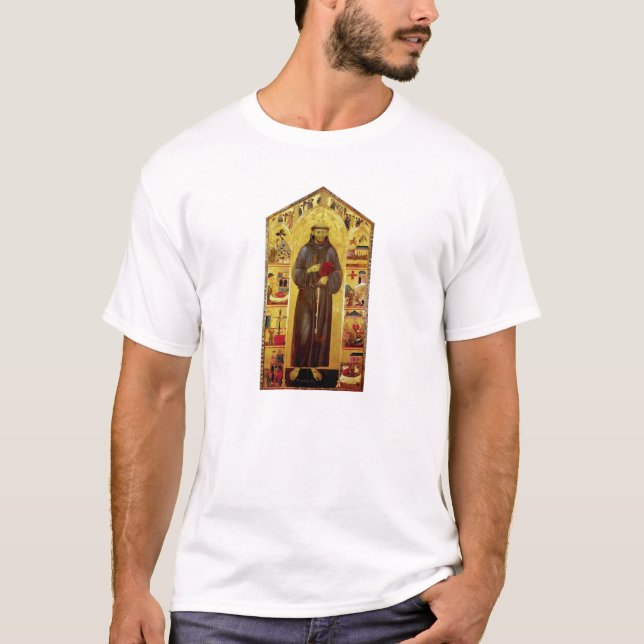 Saint Francis of Assisi Medieval Iconography T-Shirt (Front)