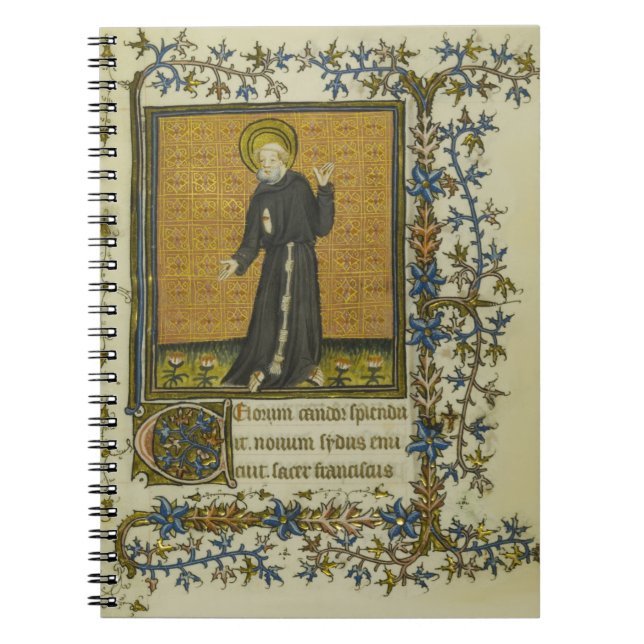Saint Francis of Assisi Medieval Manuscript Notebook (Front)