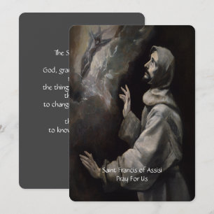 Saint Francis of Assisi Serenity Prayer Holiday Card