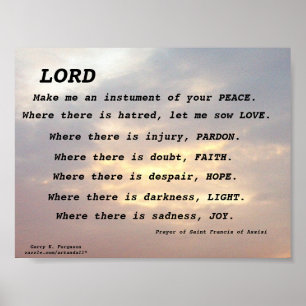 SAINT FRANCIS PRAYER POSTER