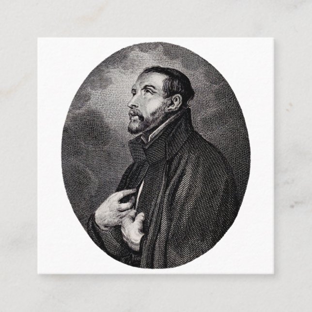 Saint Francis Xavier Square Business Card (Front)