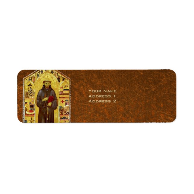 Saint François d'Assise Icône religieuse médiévale (Devant)