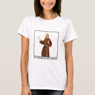 Saint François d'Assise T-shirt catholique pour fe