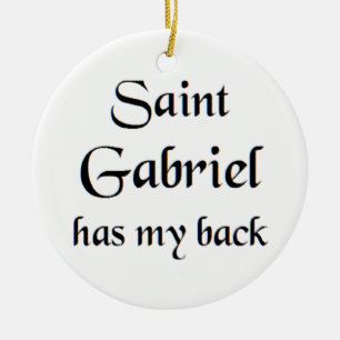 saint gabriel ceramic ornament