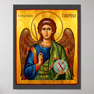 Saint Gabriel The Archangel Eastern Orthodox Byzan Poster