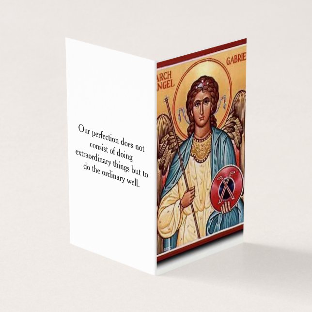 Saint Gabriel  the Archangel Prayer Card (Outside)