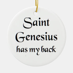 saint genesius ceramic ornament