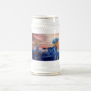 SAINT GEORGE AND ALIEN DRAGON BEER STEIN