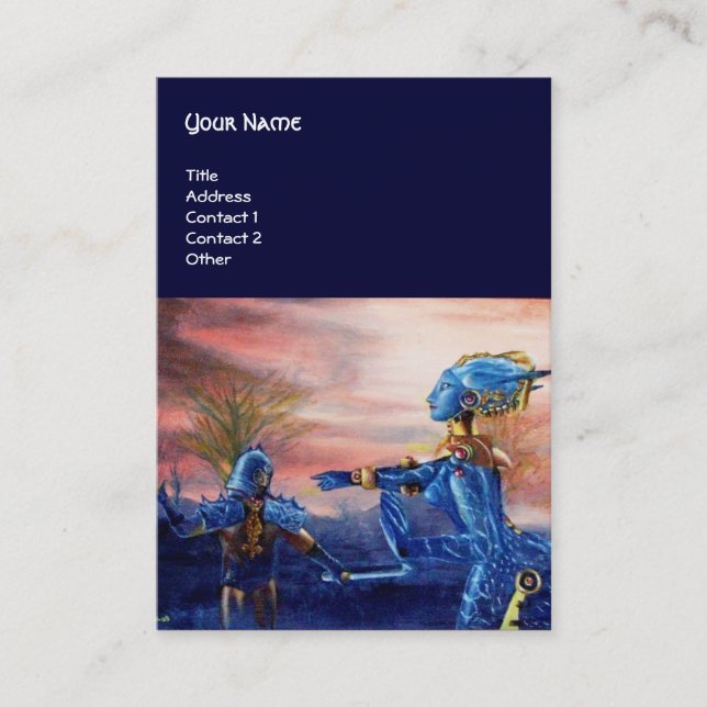 SAINT GEORGE AND ALIEN DRAGON BUSINESS CARD (Front)