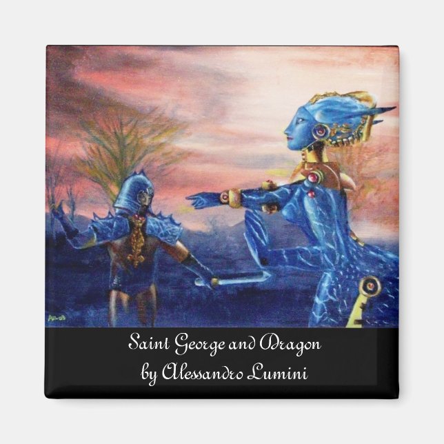 SAINT GEORGE AND ALIEN DRAGON MAGNET (Front)