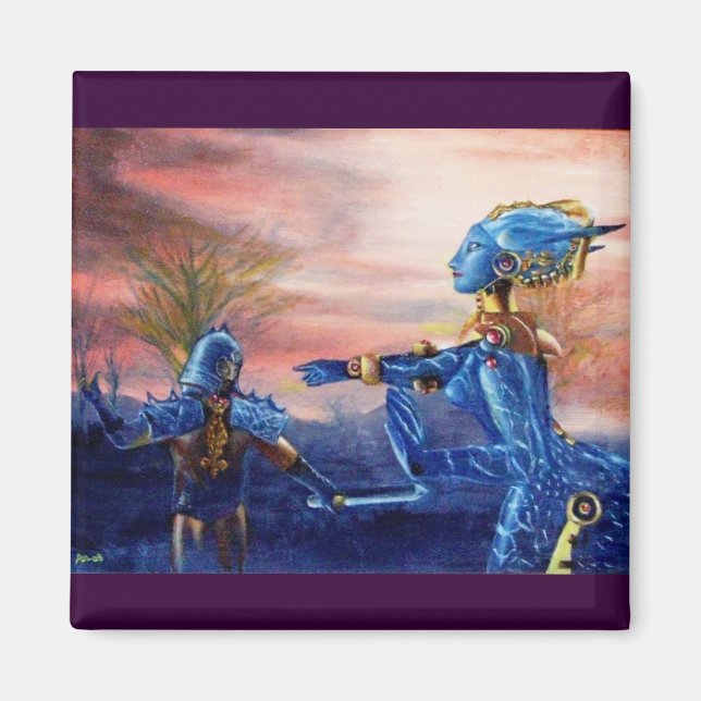 SAINT GEORGE AND ALIEN DRAGON MAGNET (Front)