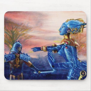 SAINT GEORGE AND ALIEN DRAGON MOUSE PAD