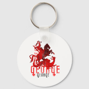 Saint George and Dragon Keychain