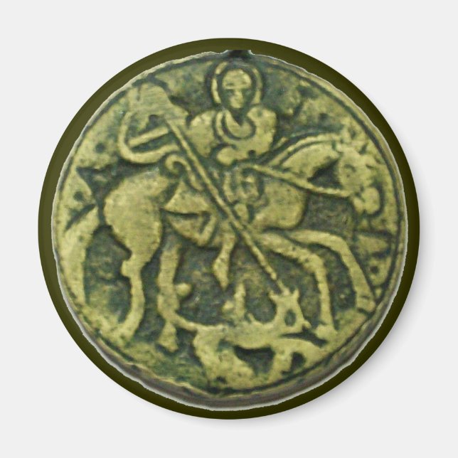 SAINT GEORGE AND DRAGON MEDALLION MAGNET (Front)