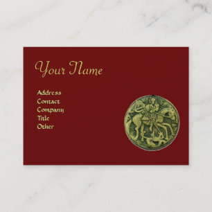 SAINT GEORGE AND DRAGON MEDALLION Monogram, Business Card