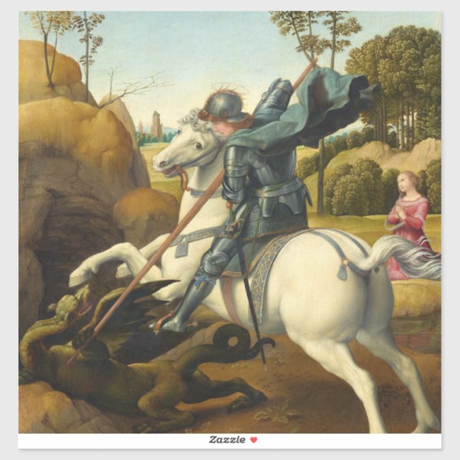 Saint George and the Dragon, 1506 by Raphael (Sheet)