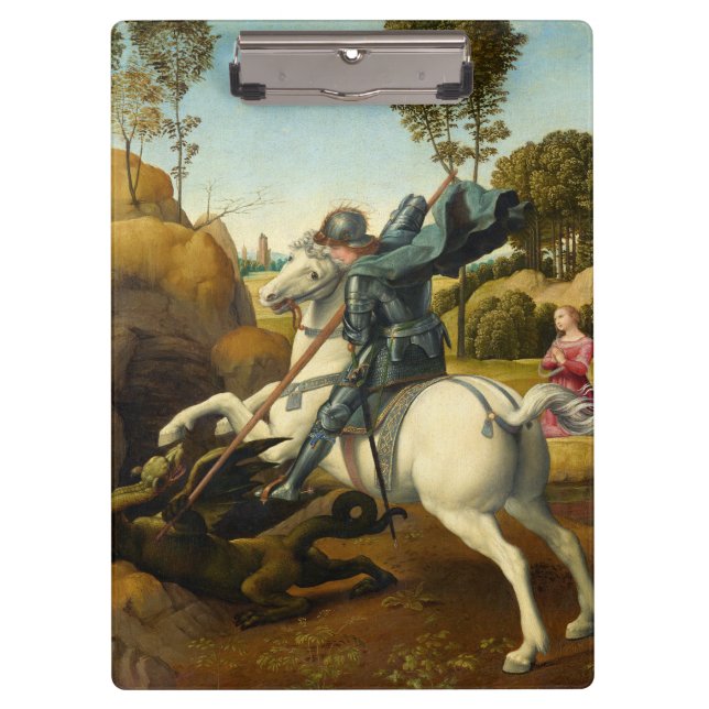 Saint George and the Dragon, 1506 by Raphael Clipboard (Front)