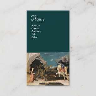 SAINT GEORGE AND THE DRAGON,brown ,blue green Business Card