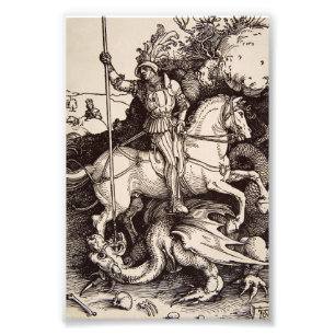 Saint George and the Dragon by Durer Photo Print
