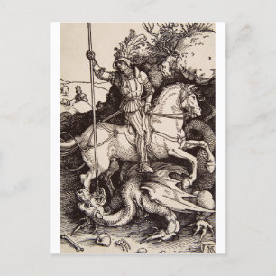 Saint George and the Dragon by Durer Postcard