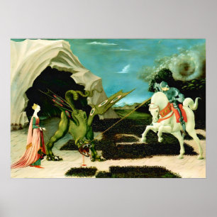 Saint George and the Dragon by Paolo Uccello Poster