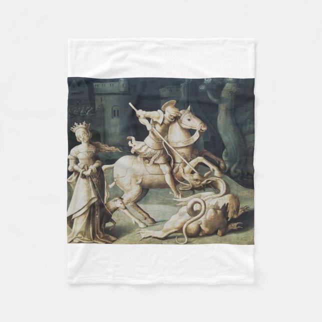 Saint George and the Dragon  Fleece Blanket (Front)
