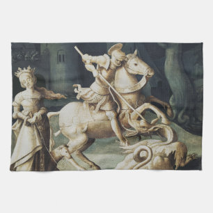 Saint George and the Dragon Great Martyr Kitchen Towel
