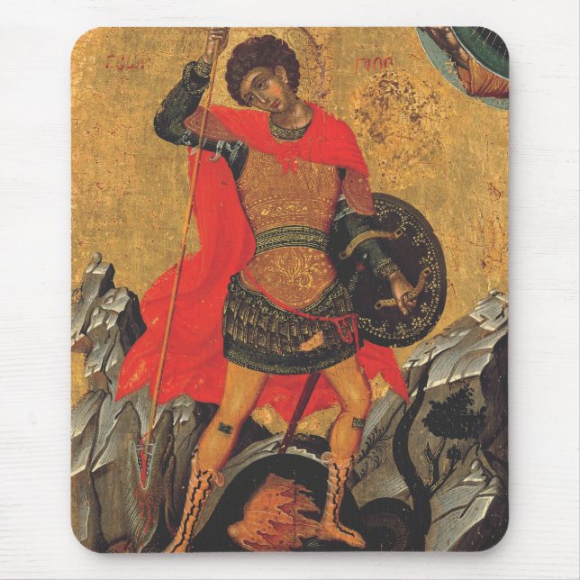 Saint George and the Dragon Great Martyr Mouse Pad (Front)