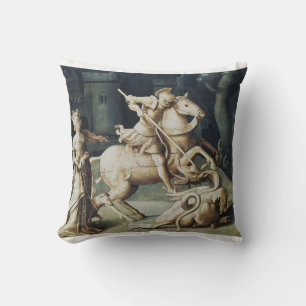 Saint George and the Dragon Great Martyr Throw Pillow