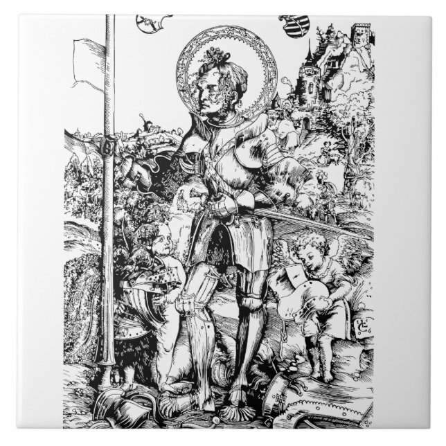 Saint George and the Dragon Great Martyr Tile (Front)