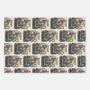 Saint George and the Dragon Great Martyr Wrapping Paper Sheet