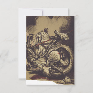 Saint George And The Dragon Holy Card