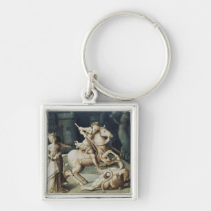 Saint George and the Dragon  Keychain